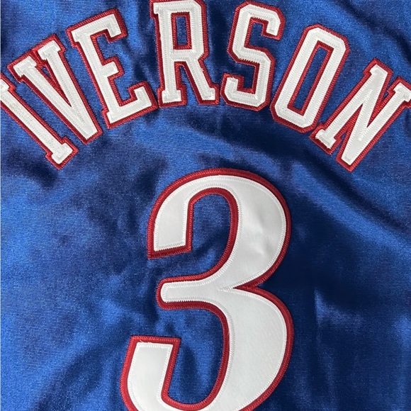 Rare Champion Authentic Allen Iverson Philadelphia 76ers Sixers JERSEY 52 NWT - Picture 5 of 8